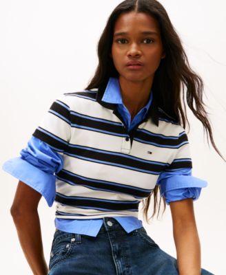 Women's Striped Essential Polo Top