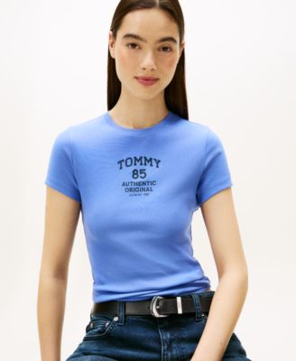 Women's Tommy 85 Ribbed Logo T-Shirt