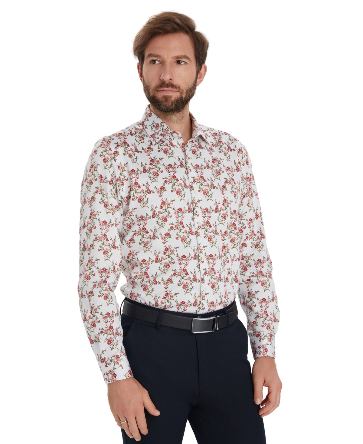 Bar Iii Men's Jones Floral Printed Long-sleeve Dress Shirt, Macy's Exclusive In Multi