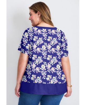 Women's Color Block Hem Top