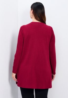 Women's Plus Size Alina Hacci Zip Detail Tunic