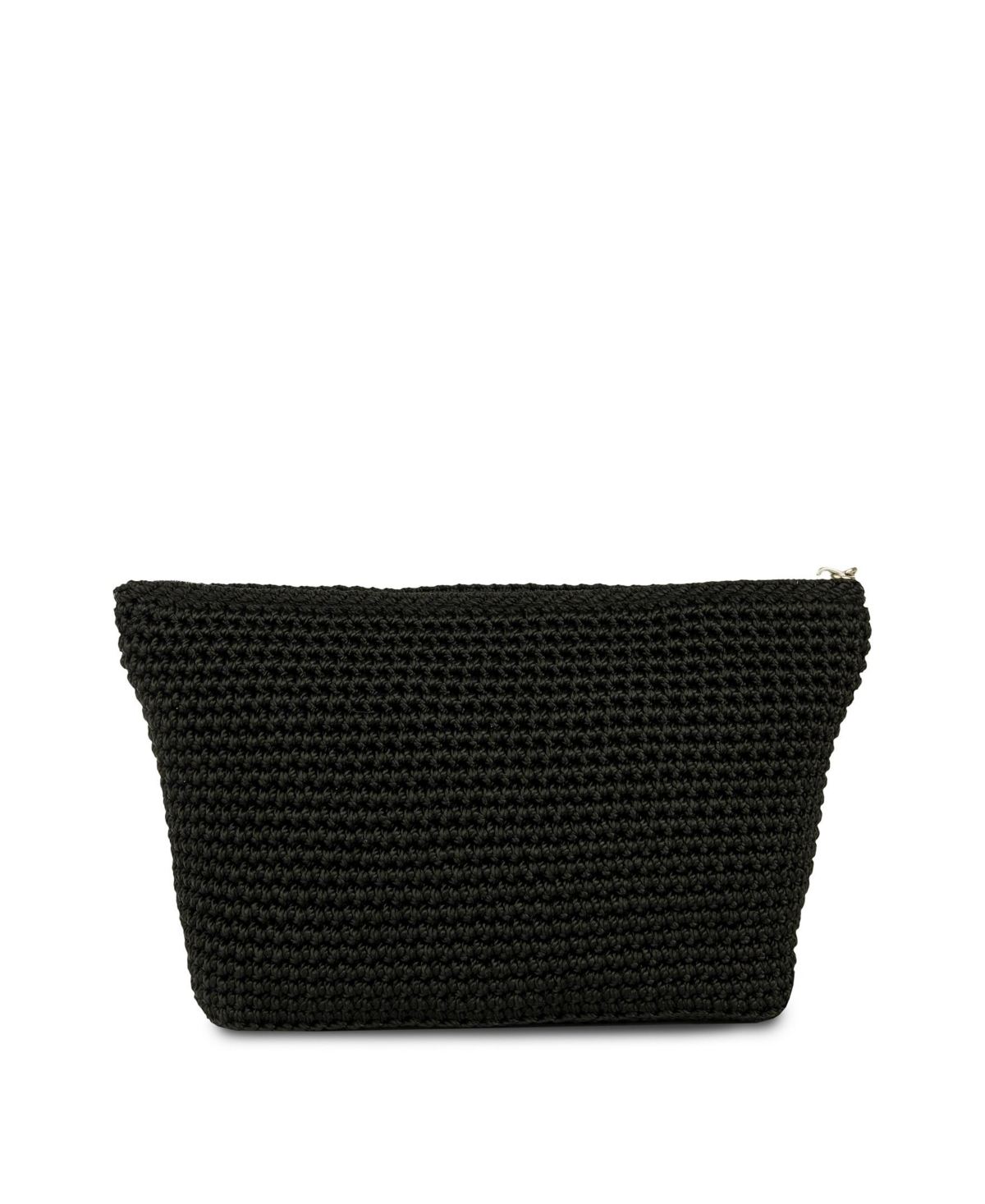 The Sak Essential Crochet Zipper Pouch In Black