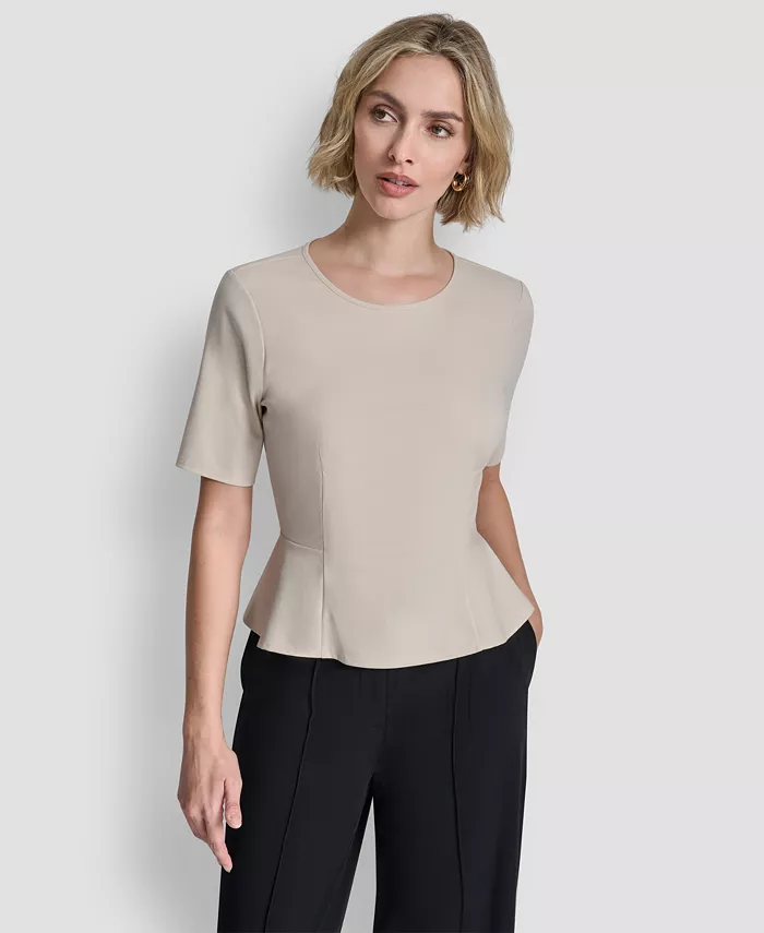 Women's Short-Sleeve Zip Up Top