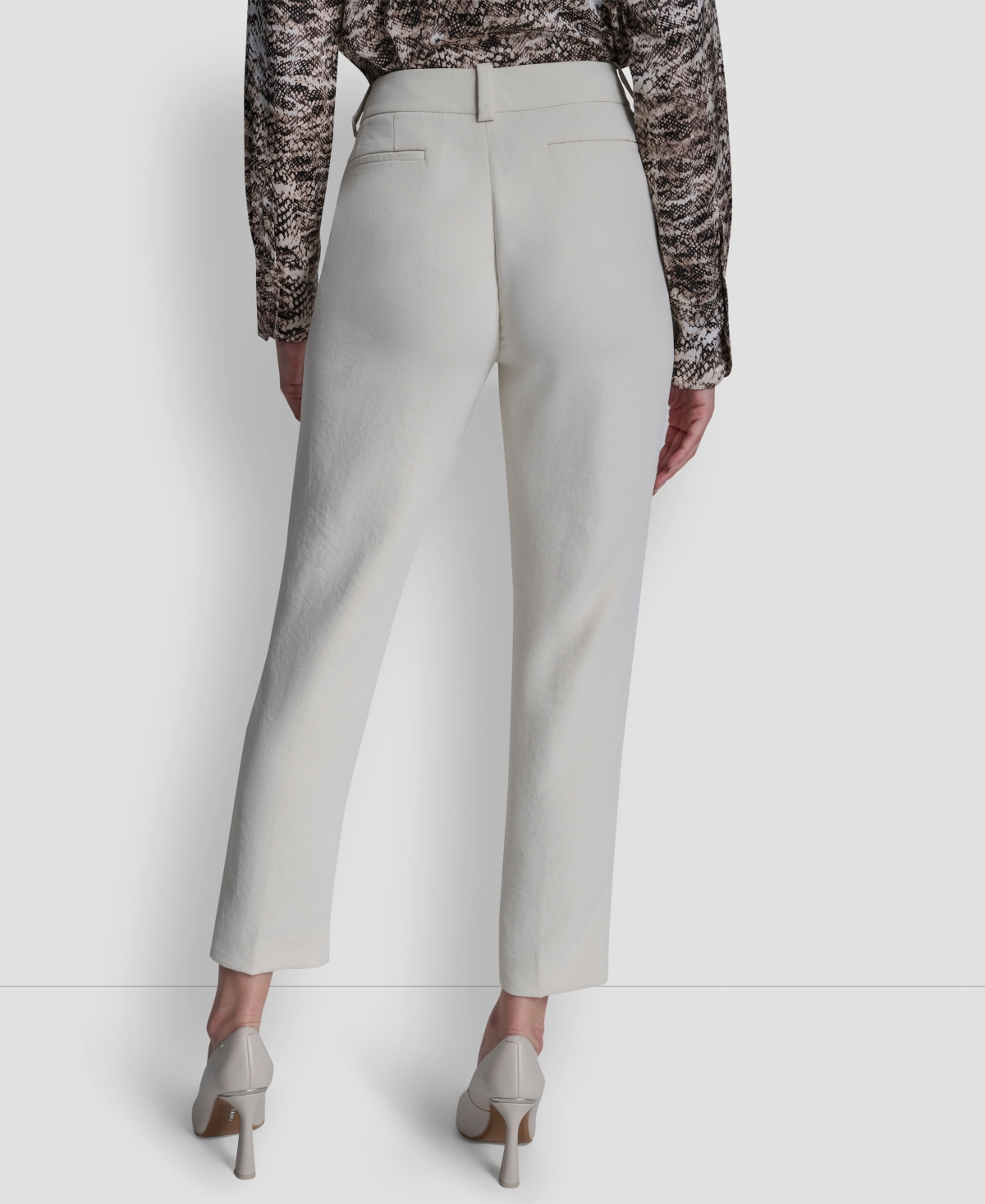 Dkny Women's Charm Detailed Ankle Length Pants In Gray