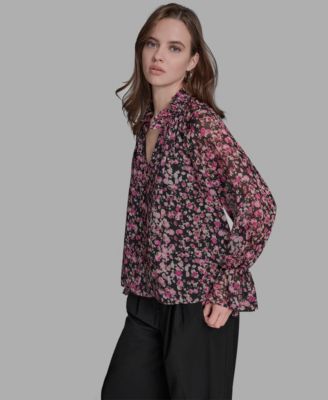 Women's V-Neck Long-Sleeve Top