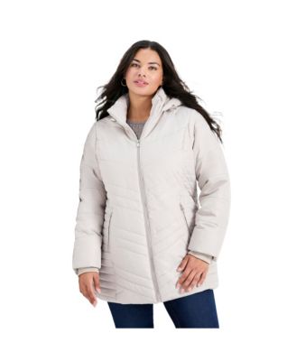 Women's Triple Chevron Hooded Puffer Jacket