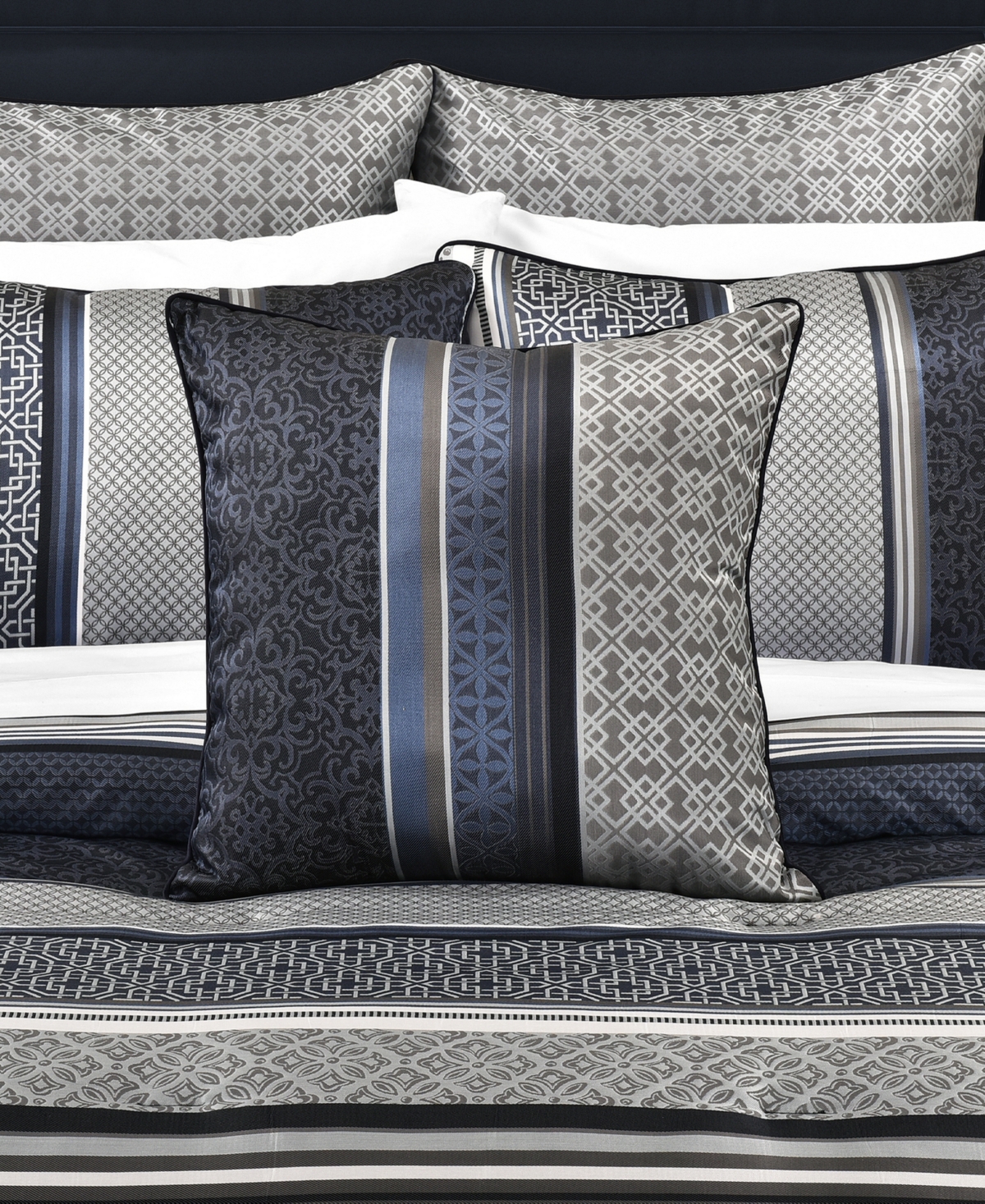 Royal Court Carlisle Woven Stripe Decorative Pillow, 20" X 20" In Multi