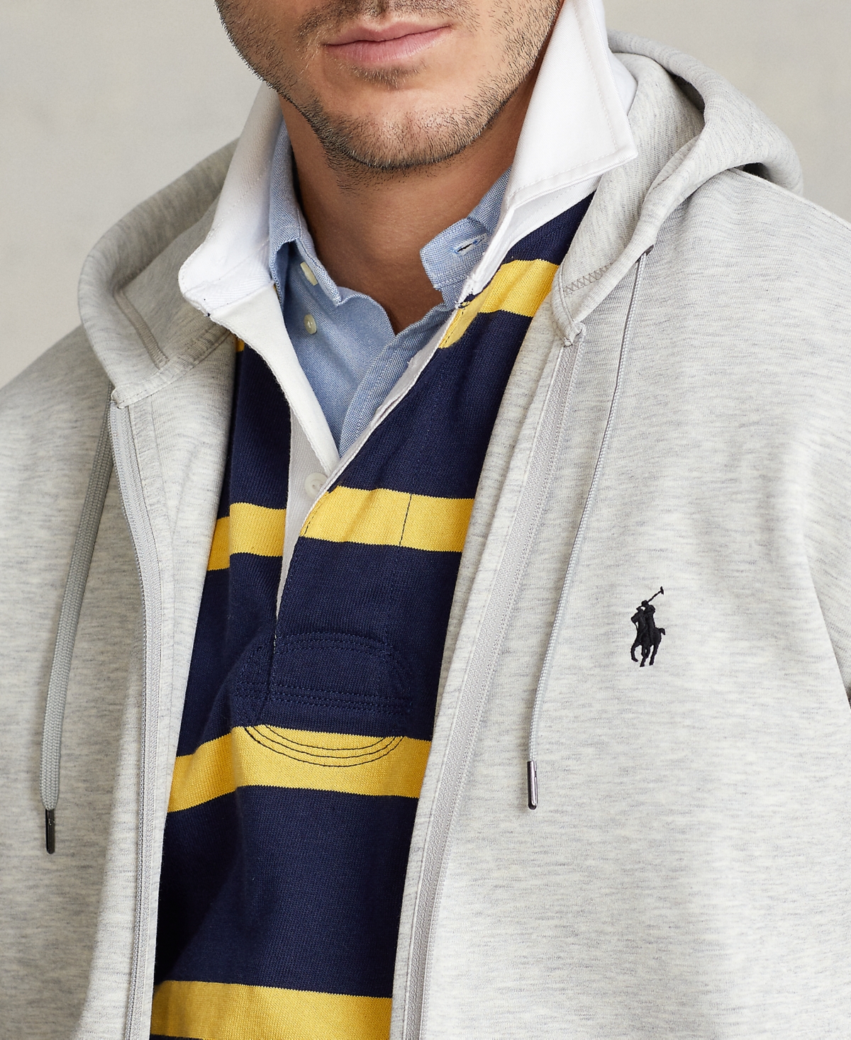 Polo Ralph Lauren Men's Big & Tall Double-Knit Full-Zip Hoodie