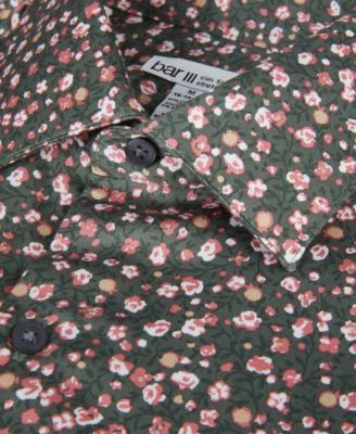 Men's Front Floral Print Dress Shirt, Macy's Exclusive