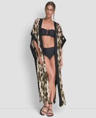 Women's Tie-Front Cover-Up Kaftan