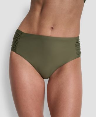 Women's High-Waist Side-Shirred Bikini Bottoms