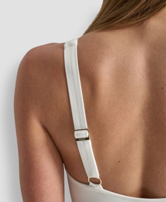 Women's Buckle Front Removable Cups One-Piece Swimsuit