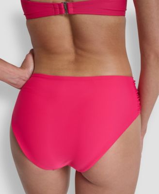 Women's High-Waist Side-Shirred Bikini Bottoms