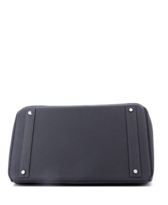 HAC 40 Handbag Grey Togo with Palladium Hardware