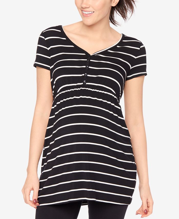 Motherhood Maternity Striped Babydoll Top Macy's