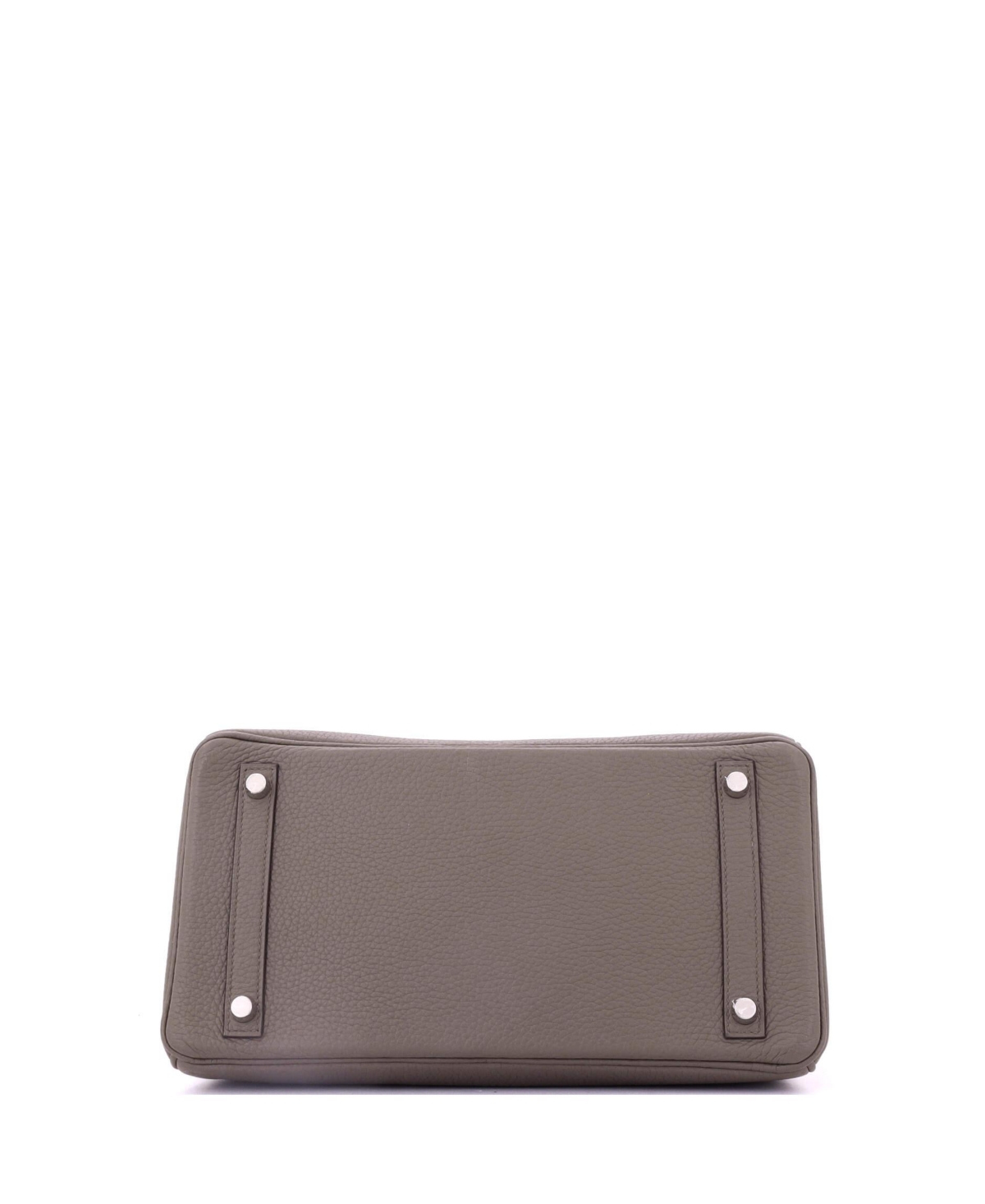 Pre-Owned HERMES Birkin 30 Handbag Grey Clemence with Palladium Hardware