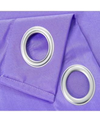 Gilbert Solid Single Grommet Curtain Panel Pair - 54x84", Lilac