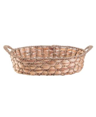 Seagrass Fruit Bread Basket Tray with Handles