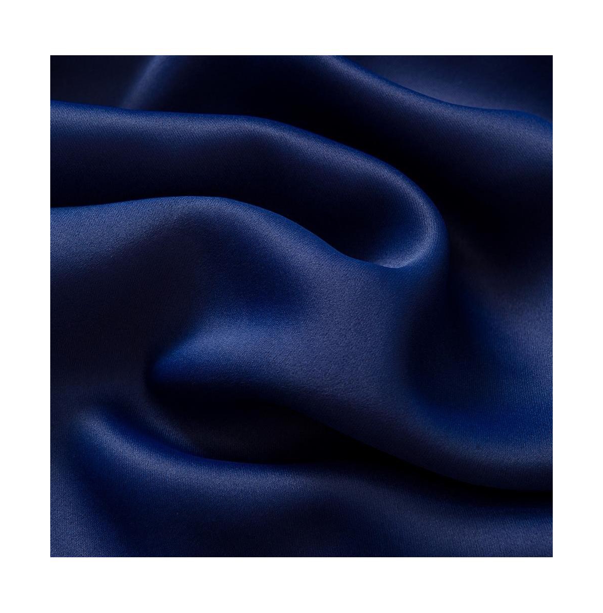 Olivia Gray Anchorage Blackout Single Grommet Curtain Panel Pair - 54" x 63", Navy Blue