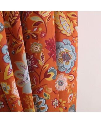 Greenland Home Fashion Astoria Festive Window Curtain Panel Pair With 3" Rod Pocket - Spice 42x63"