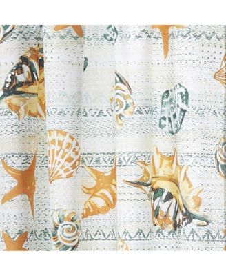 Kona Luxurious 3" Rod Pocket Curtain Panel Pair with Tiebacks 42" x 84" Ocean