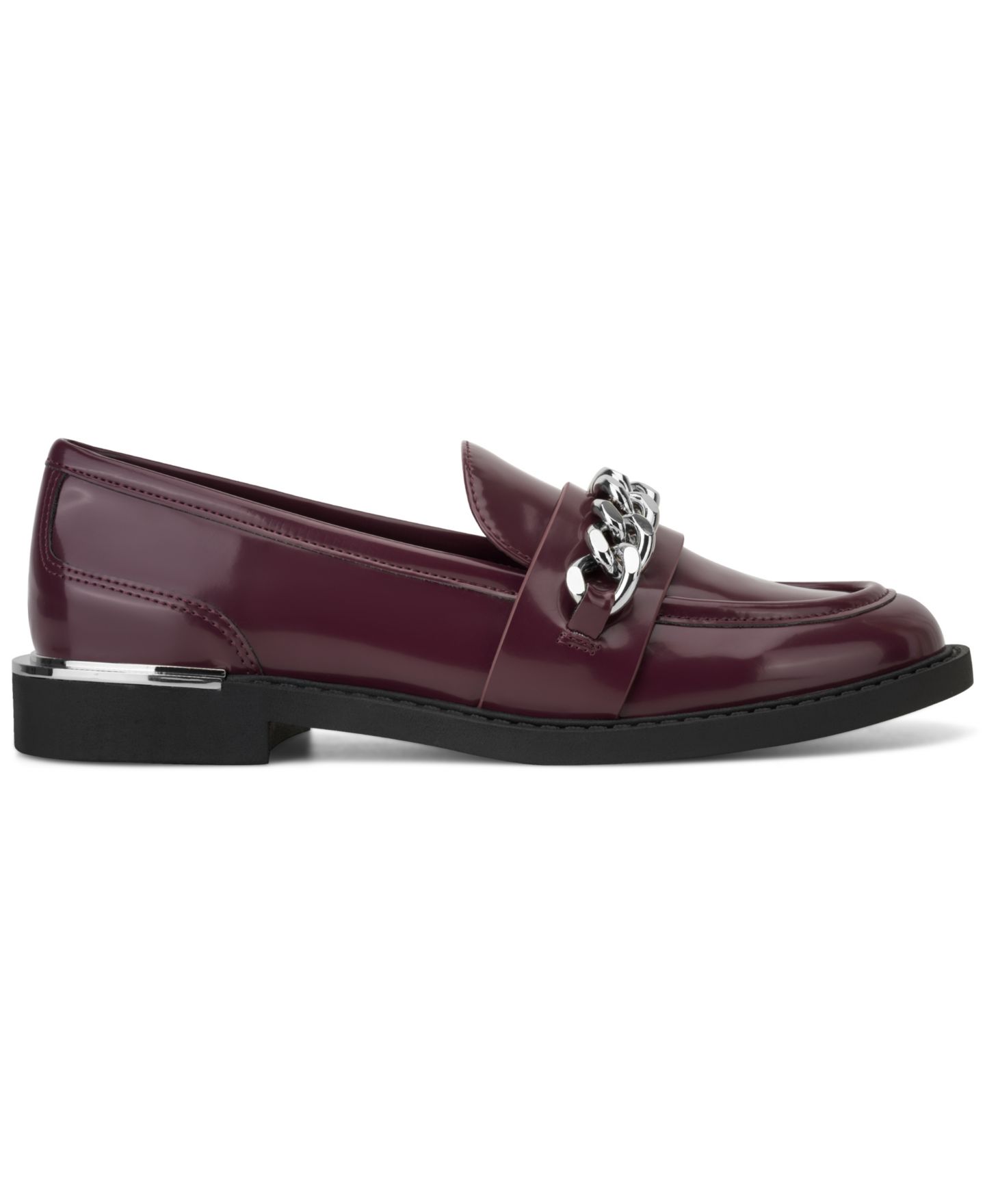 Женские туфли DKNY Ryleigh Chain Slip-On, цвет: Бордовый — фото 2