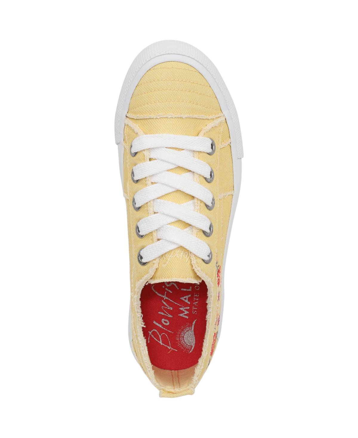 Blowfish Malibu Very Sadie Embroidered Floral Sneaker In Yellow