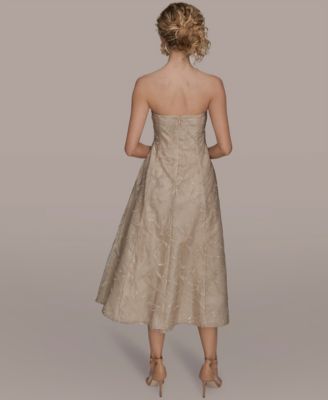 Women's Strapless Fit & Flare Midi Dress