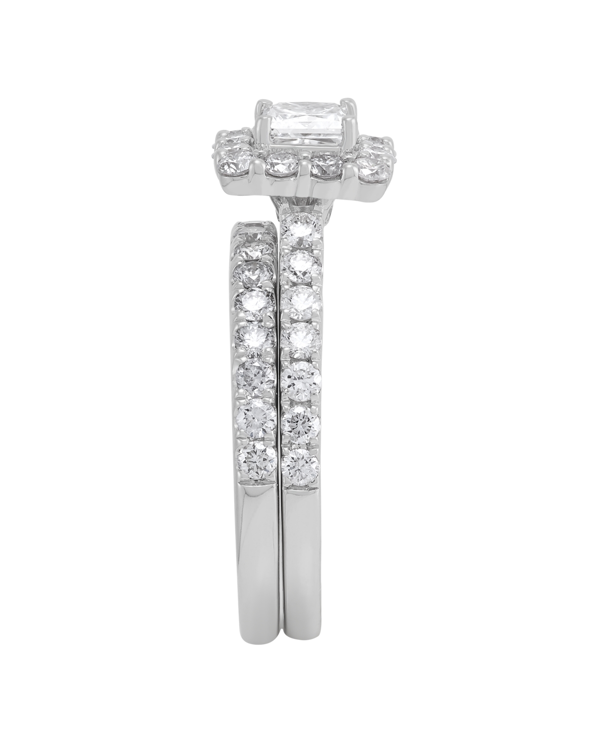 Macy's 2-piece Diamond Bridal Ring Set (2.0 Ct. T.w.) In 14k White Gold In White