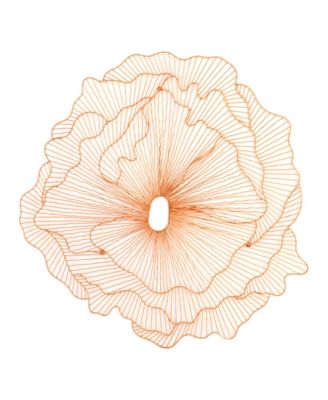 Poppy Flower Large Copper Metal Wall Art