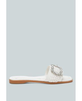 Womens Hazbin Diamante Flat