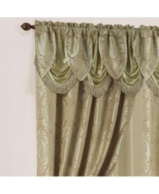 Ramallah Trading Kenyon Damask Textured Jacquard Single Rod Pocket Curtain Panel - 54 x 84