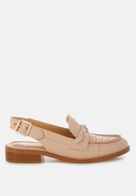Womens Remykin Braided Penny Strap Loafers