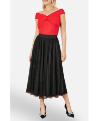 Women's Sparkle Mesh Tulle Skirt