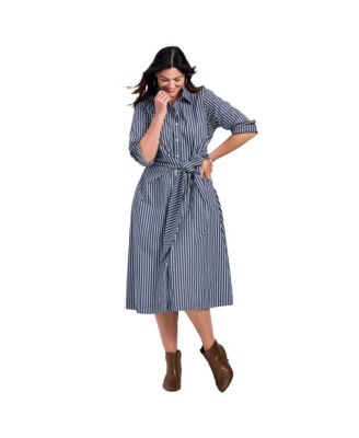 Women's Bethany Poplin Tie Front Shirtdress