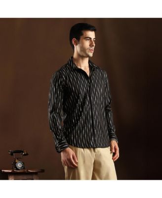 Men's Metallic-Vined Shirt