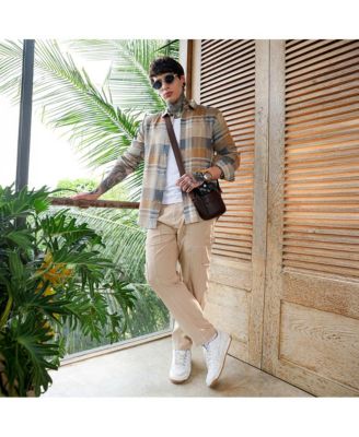 Men's Gradient-Plaid Regular Shirt