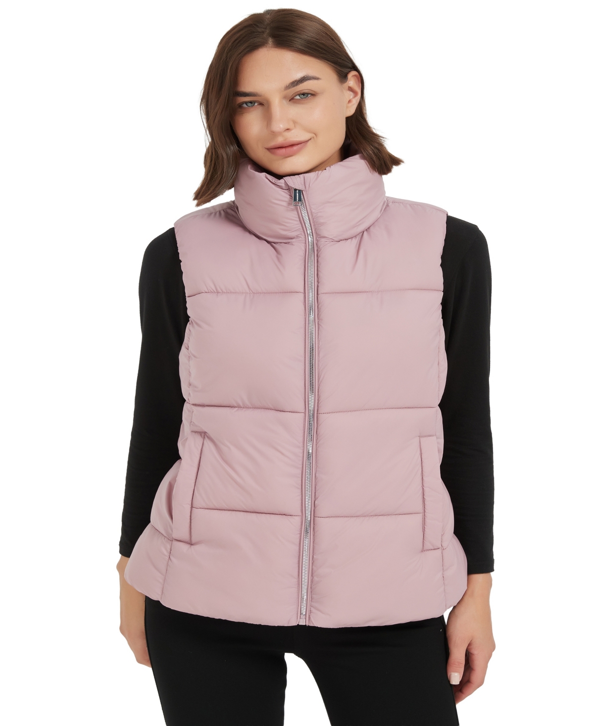 Hawke & Co. Women's Quilted Puffer Vest In Pink