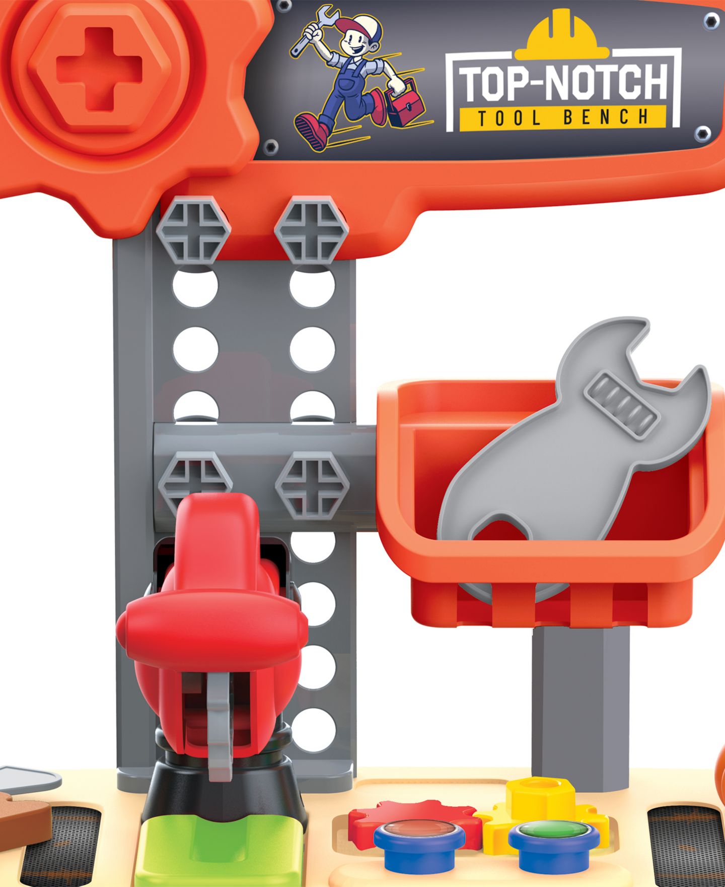 Детский игровой набор World Tech Toys Top-Notch Portable Realistic 32-Piece Tool Bench Playset, Ages 3+ — фото 5