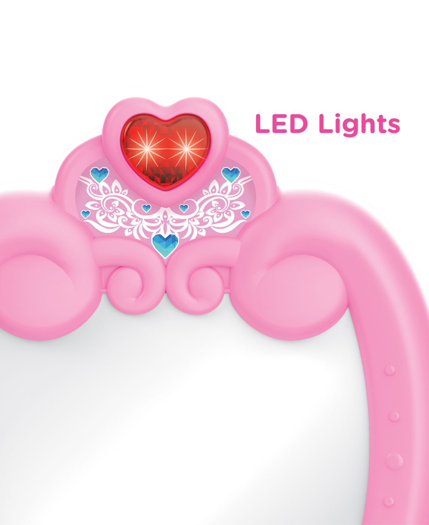 Детский игровой набор World Tech Toys Glamor Queen LED Lights Functional Mirror 22-Piece Vanity Playset, Ages 3+ — фото 3