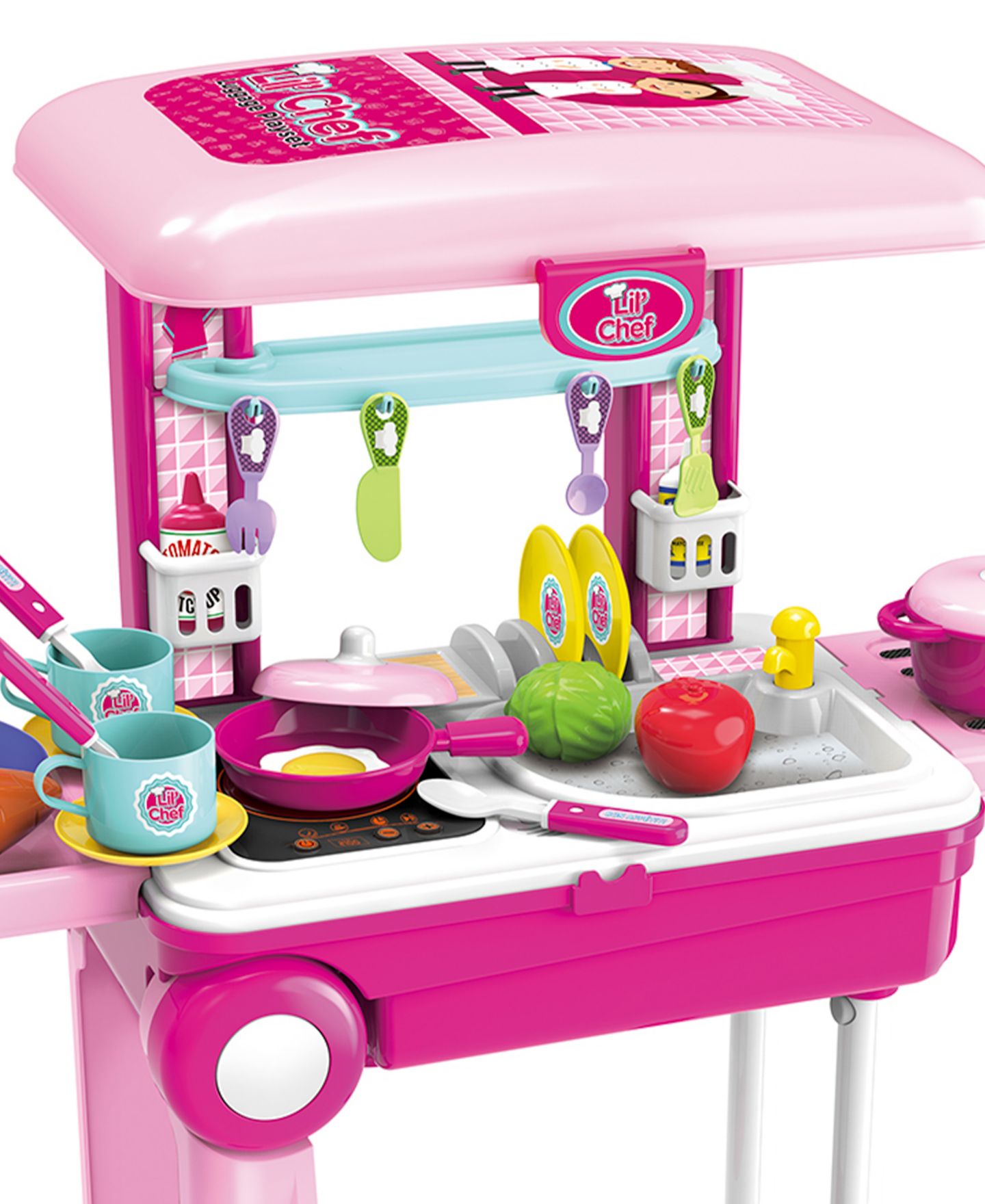 Детский игровой набор World Tech Toys Lil' Chef Mobile Suitcase 37-Piece Cooking Playset, Ages 3+ — фото 4