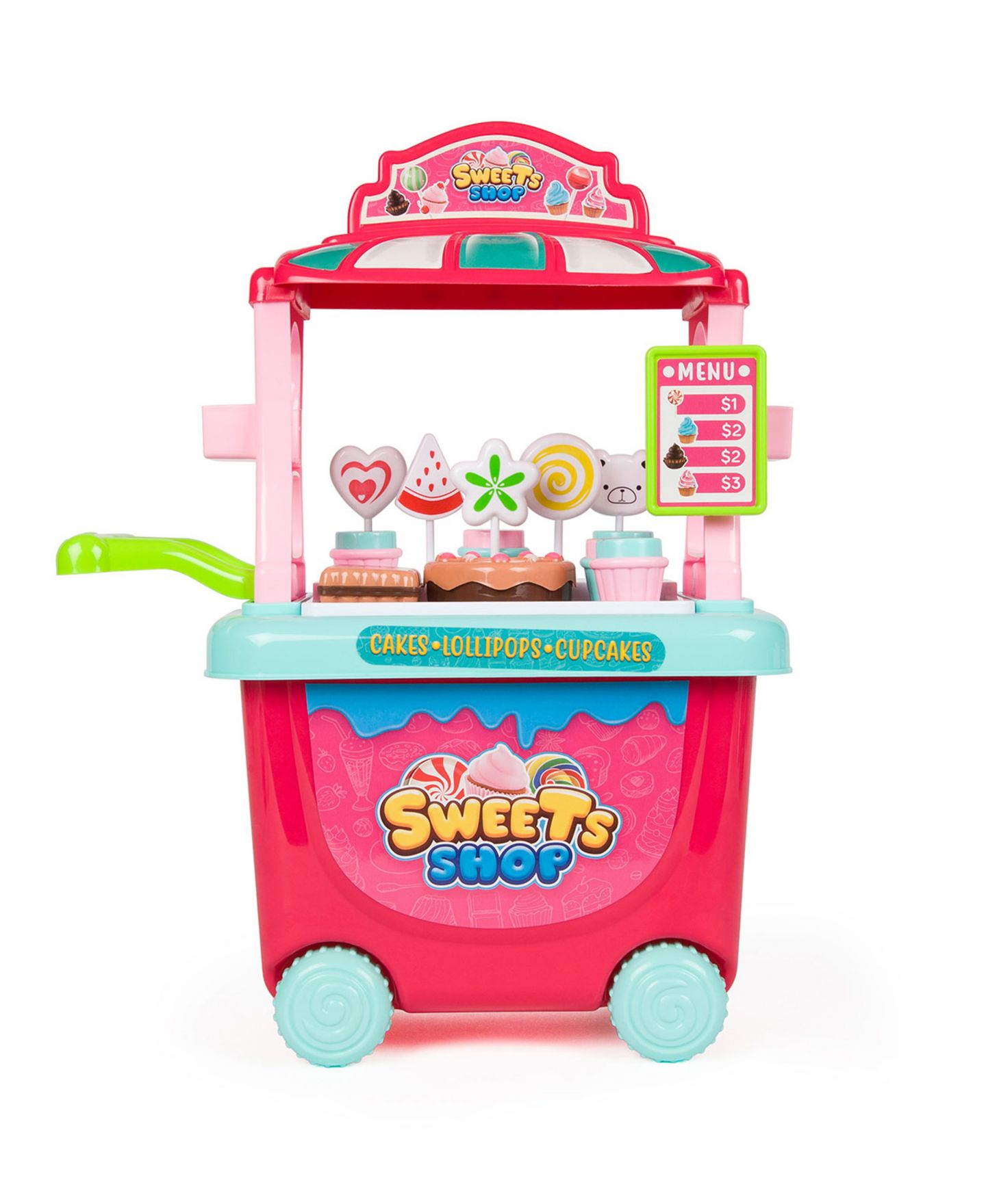Детский игровой набор World Tech Toys Sweets Stop Rotating Wheels 28-Piece Cart Playset, Ages 3+ — фото 5