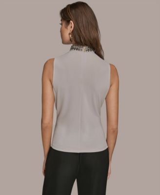 Women's Embellished Sleeveless Top