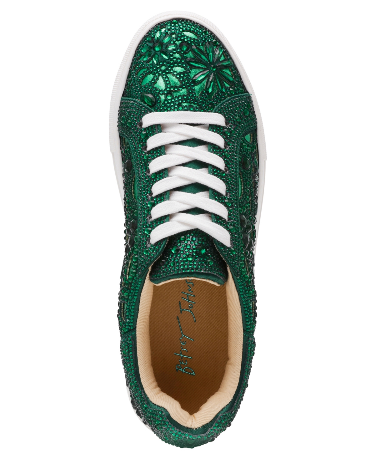 Betsey Johnson Women's Reily Rhinestone Platform Sneakers In Green