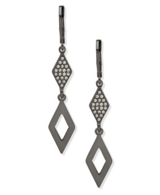 KARL LAGERFELD PARIS - Crystal Stone Double Drop Earrings