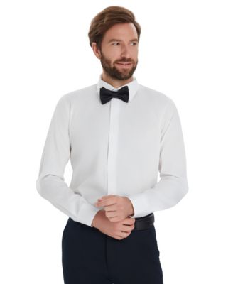 Men's Slim-Fit Formal Solid Dress Shirt
