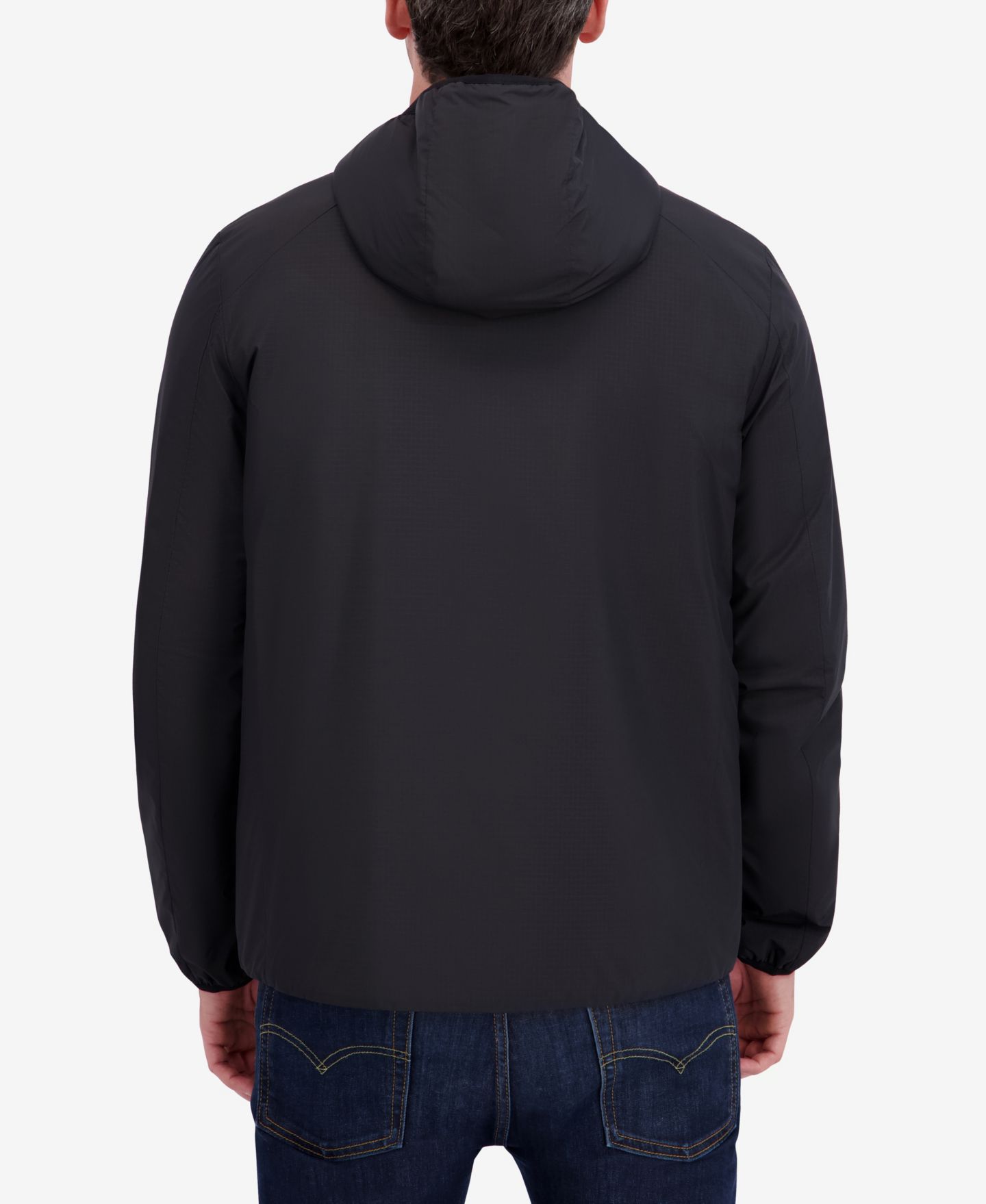 Мужская куртка Nautica Hooded Transitional Zip Front, цвет: Чёрный — фото 3
