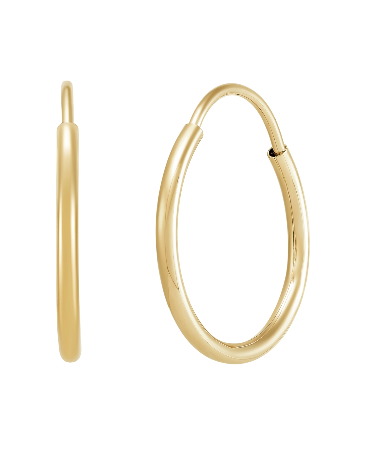 Macy's 2-piece Stud And Hoop Earrings Set In 10k Yellow Gold In Gold
