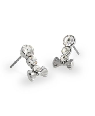 Faux Stone Bow Earrings