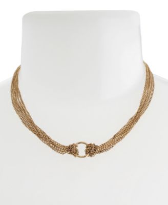 Gold Knot Layered Chain Necklace